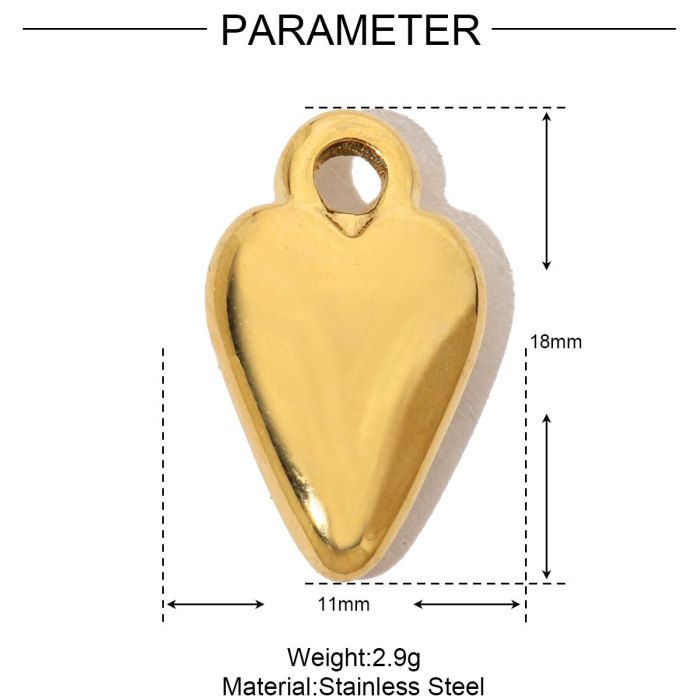 French Antique Blank Heart Stainless Steel Diy Bracelet Charms Women Lock Key Necklace Pendant Enamel Love Jewelry