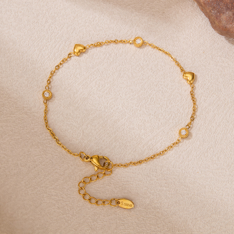 New Gold Color Anklets for Women Stainless Steel Chain Feet Jewelry Layered Link Chain Accessory