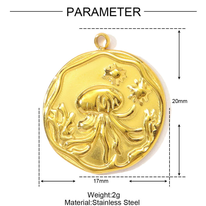 Stainless Steel Coconut Palm Pendants Shell Conch Charms for DIY Fashion Jewelry Making Necklace Earring Wholesale