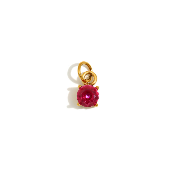 Classic Style Mini Cute Square Gemstone Pendant for Women Men DIY Handmade Necklace Earrings Jewelry Accessories