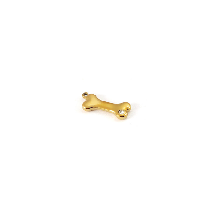 Stainless Steel Cute Crystal Bone Birthstone Birthday Stone Charms for DIY Bracelets Necklace
