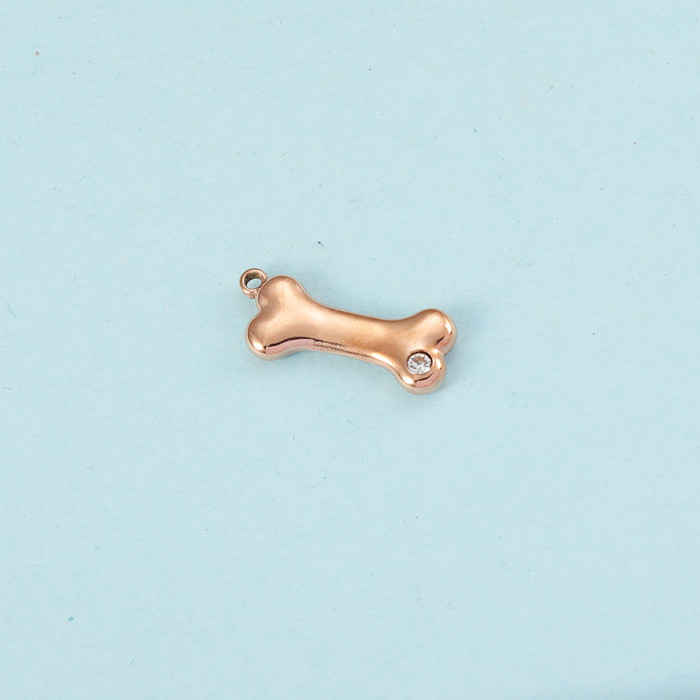 Stainless Steel Cute Crystal Bone Birthstone Birthday Stone Charms for DIY Bracelets Necklace