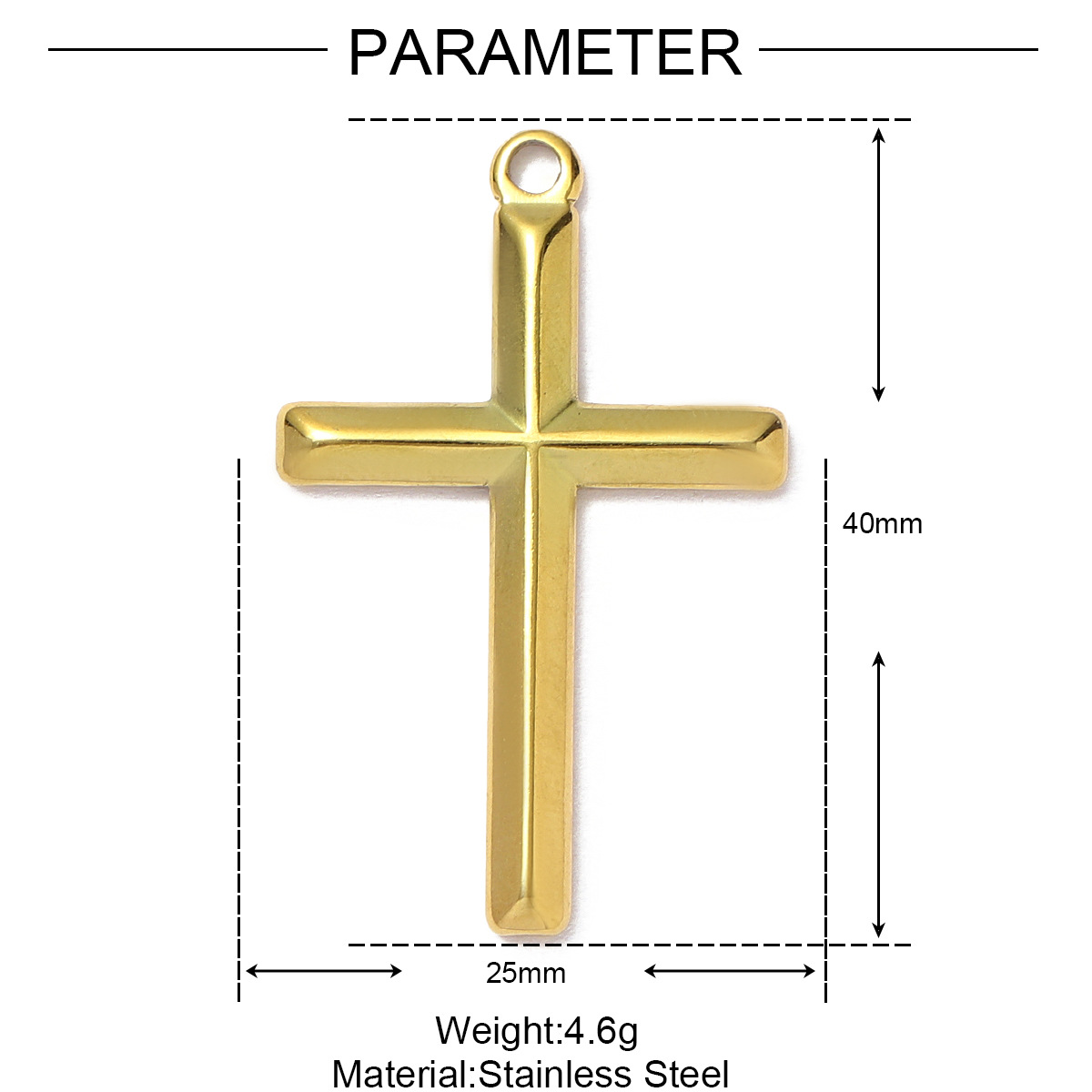 Fashion Stainless Steel Star Sun Moon Cross Charms Angel Wing Necklace DIY Small Pendant Wholesale