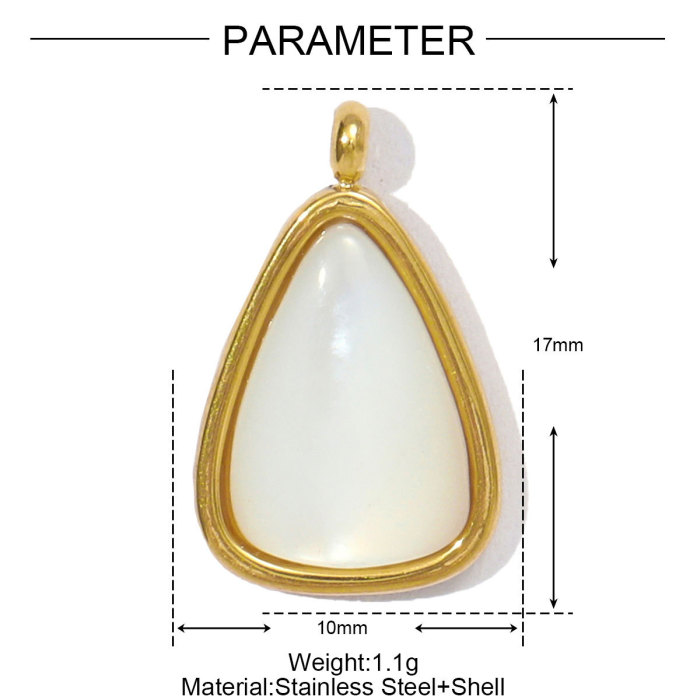 Stainless Steel Geometrical Natural Stone Pendants Charms for DIY Fashion Jewelry Making Necklace Earring Wholesale