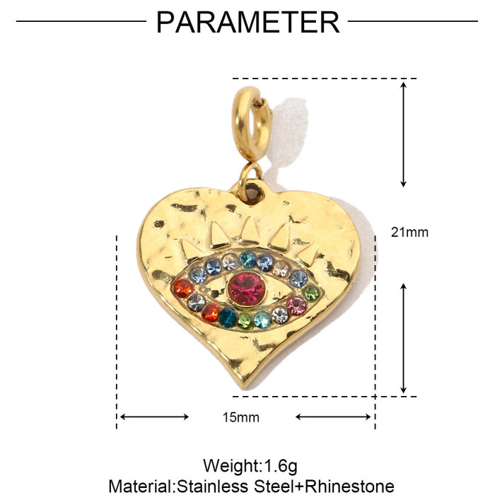 Evil Eye Star Stone Stainless Steel Diy Clip on Charms Women Shell Heart Flower Bracelet Necklace Lobster Pendant