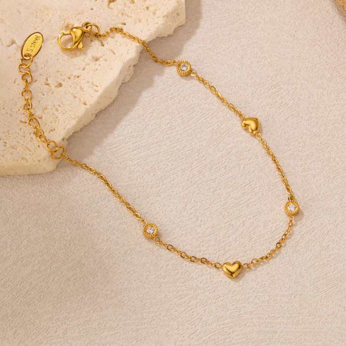 New Gold Color Anklets for Women Stainless Steel Chain Feet Jewelry Layered Link Chain Accessory