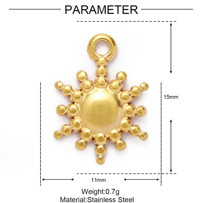 Life Tree Cross Stainless Steel DIY Charms Crescent Moon Sun Necklace Pendants Women's Fashion Jewelry Wholesale