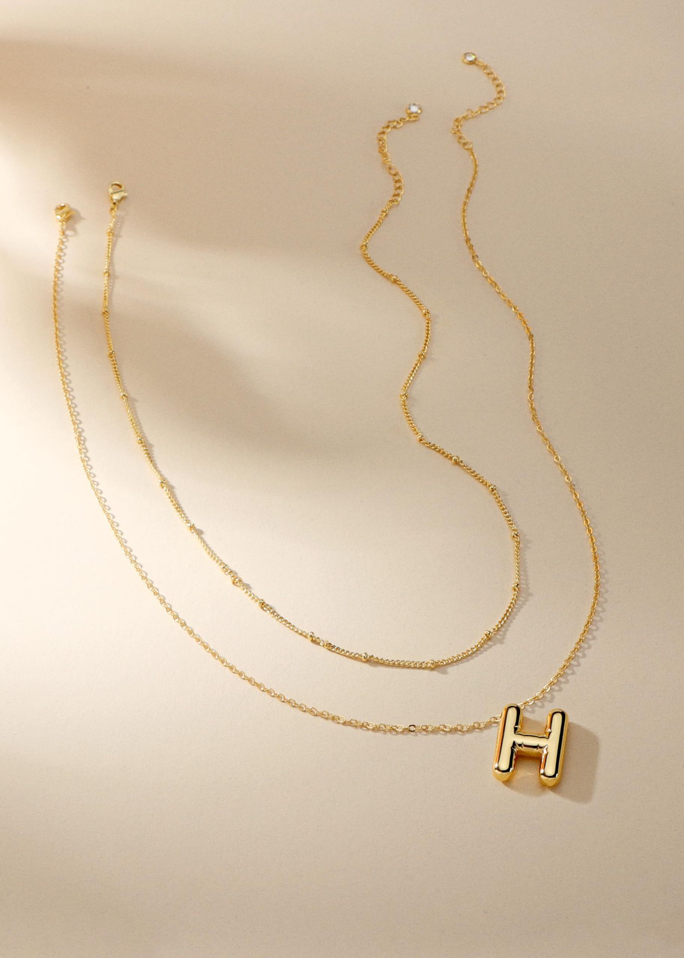 Chunky Initial Letter Pendant Necklaces For Women Gold Color Stainless Steel A to Z Charm Waterproof Jewelry Anniversary Gift