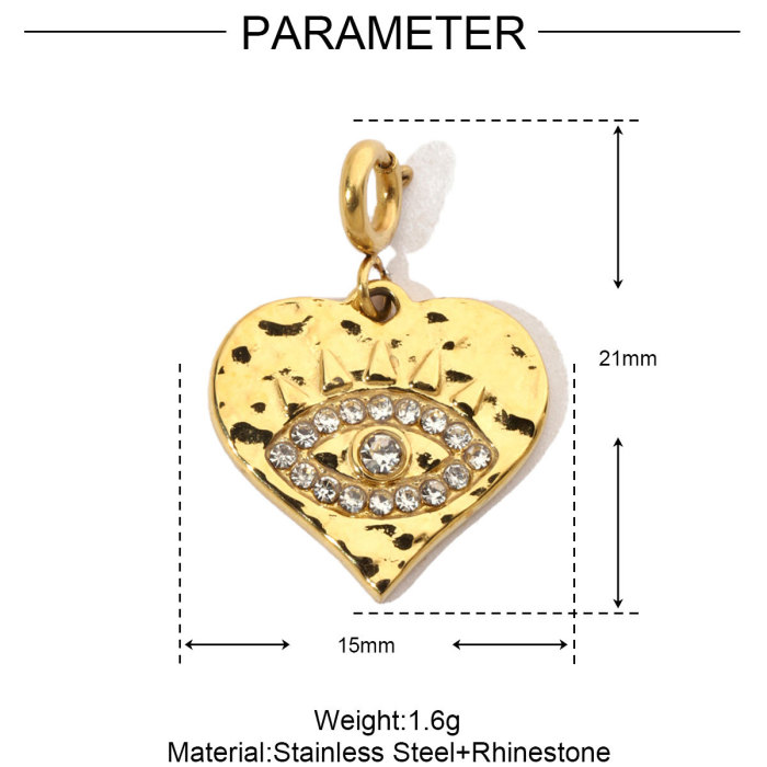Evil Eye Star Stone Stainless Steel Diy Clip on Charms Women Shell Heart Flower Bracelet Necklace Lobster Pendant