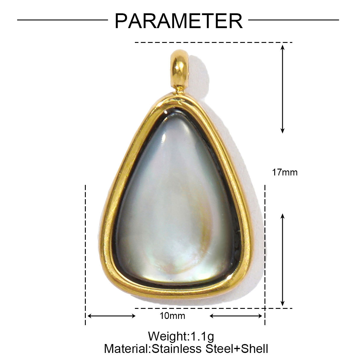Stainless Steel Geometrical Natural Stone Pendants Charms for DIY Fashion Jewelry Making Necklace Earring Wholesale