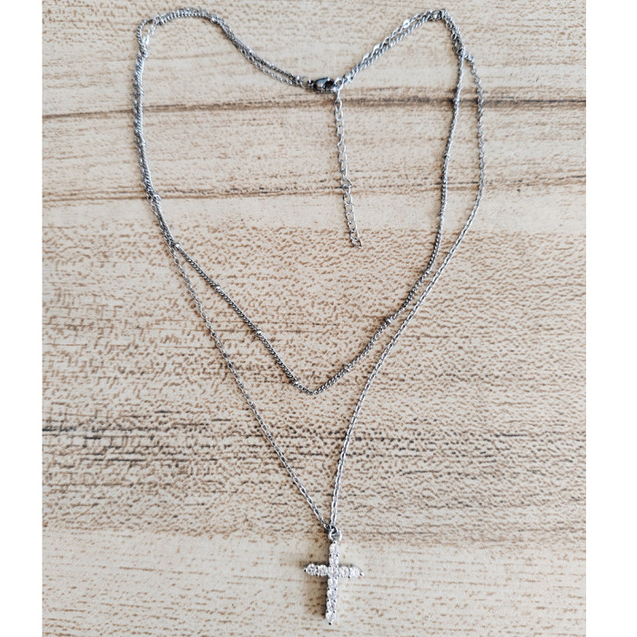 14k Gold Plated Layering Necklaces Stylish Minimalist Design Cross Pendants Necklace Jewelry Birthday Gifts for Women Teen Girls