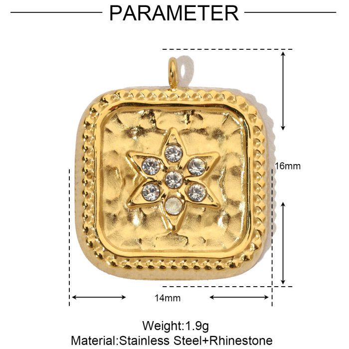 French Moon Star Stainless Steel Diy Charms Women Tree of Life Earring Necklace Pendant Cross Heart Jewelry
