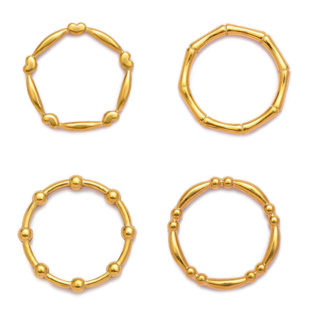 Retro Stainless Steel Geometric Circle DIY Charms OT Clasp Necklace Pendants Women's Fashion Jewelry Wholesale