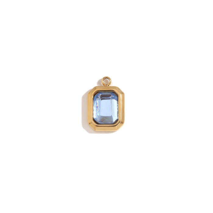 Birthday Stone Key Love Cube Zirconia Charm Pendant for Earrings Necklaces Bracelet Jewelry Making Accessories Gifts