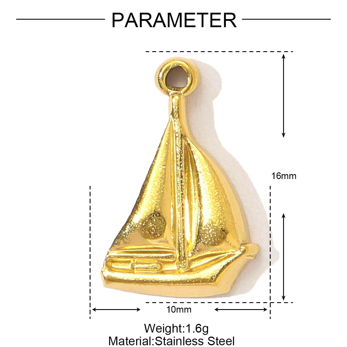 Stainless Steel Coconut Palm Pendants Shell Conch Charms for DIY Fashion Jewelry Making Necklace Earring Wholesale