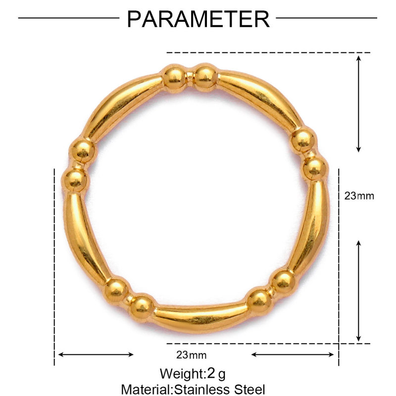 Retro Stainless Steel Geometric Circle DIY Charms OT Clasp Necklace Pendants Women's Fashion Jewelry Wholesale