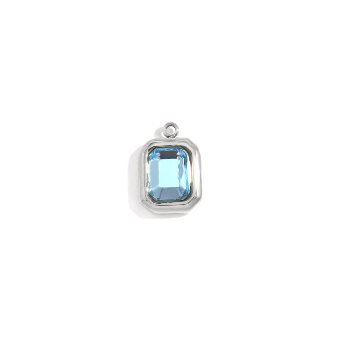 Birthday Stone Key Love Cube Zirconia Charm Pendant for Earrings Necklaces Bracelet Jewelry Making Accessories Gifts