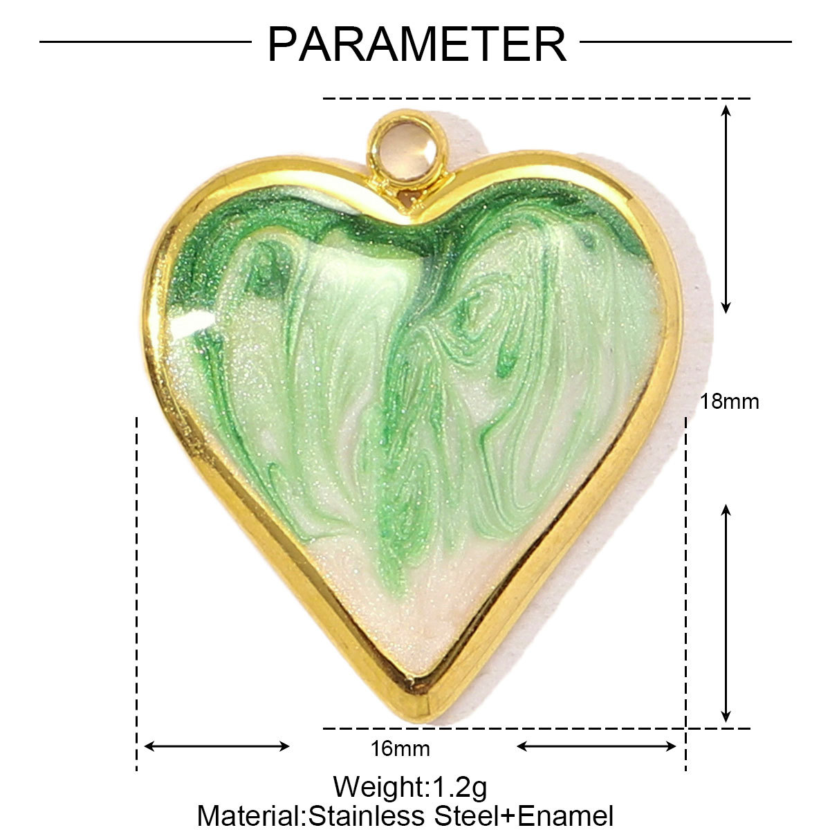 Fashion Colorful Enamel Love Heart Stainless Steel Diy Charm Women Crescent Sunfower Necklace Pendant Rainbow Jewelry