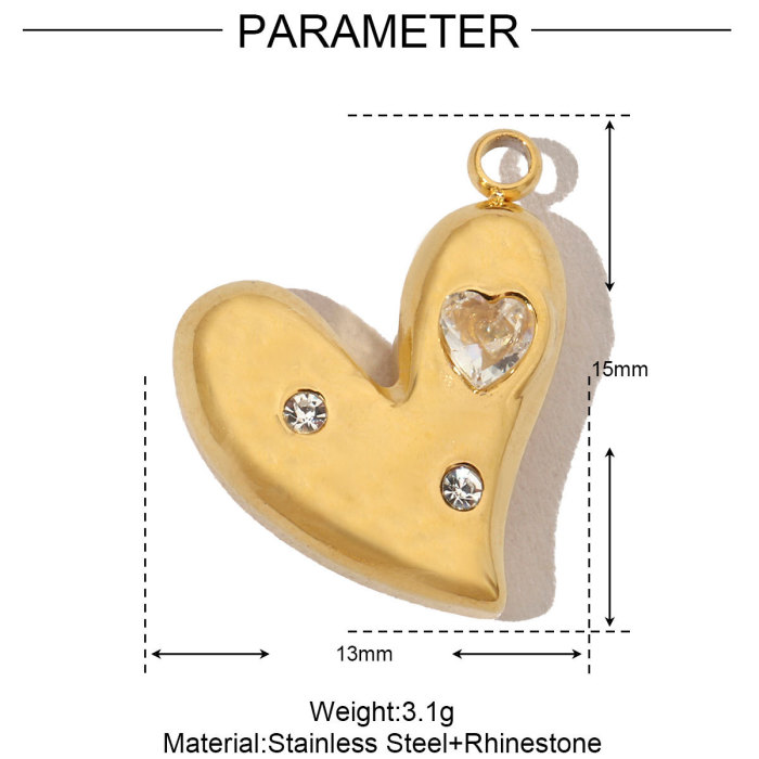 French Antique Blank Heart Stainless Steel Diy Bracelet Charms Women Lock Key Necklace Pendant Enamel Love Jewelry
