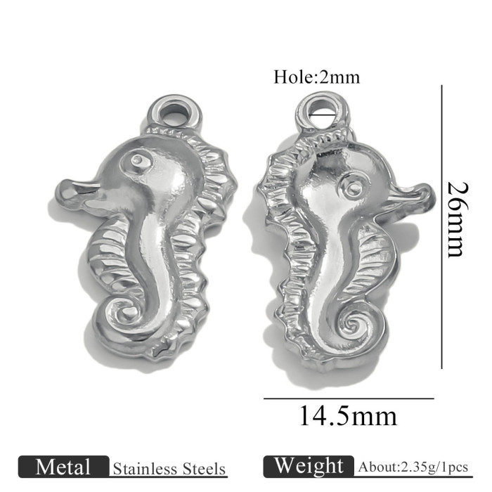 Stainless Steel Cast Fish Pendant Charm Summer Jewelry Connector Suitable for Women's Earrings and Necklaces DIY Wholesale