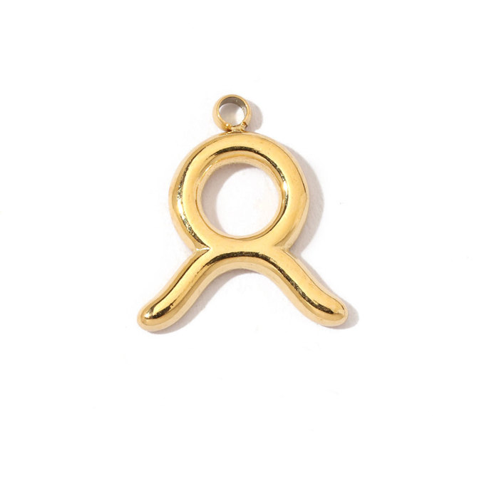 French Style 316l Stainless Steel Gold Color Zodiac Charms Star Signs Necklace DIY Small Pendant