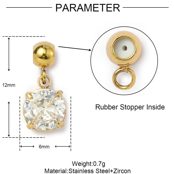 Sun Natural Stone Stainless Steel Diy Clip on Charms Star Flower Women Bracelet Necklace Pendant