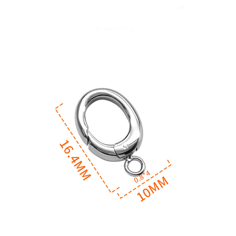 Oval Ring Spring Clasps with Hooks Keychain Bag Clips Connector for DIY Key Chain Jewelry Making Accessories2