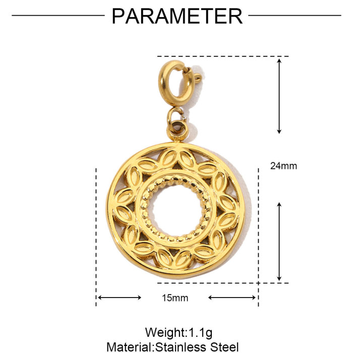Life Tree Cross Stainless Steel Diy Clip on Charms Love Flower Sun Women Bracelet Necklace Lobster Pendant