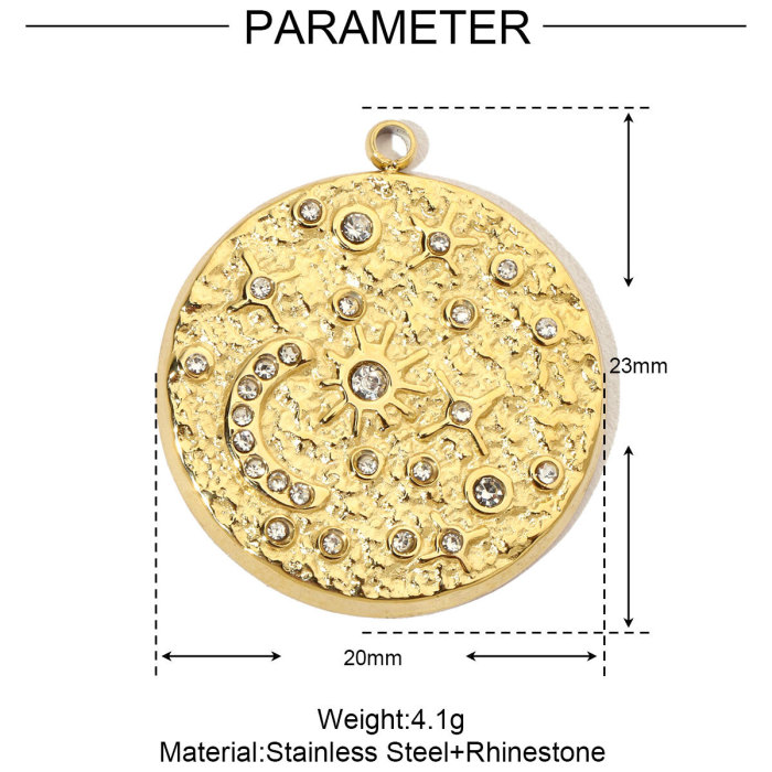 French Moon Star Stainless Steel Diy Charms Women Tree of Life Earring Necklace Pendant Cross Heart Jewelry