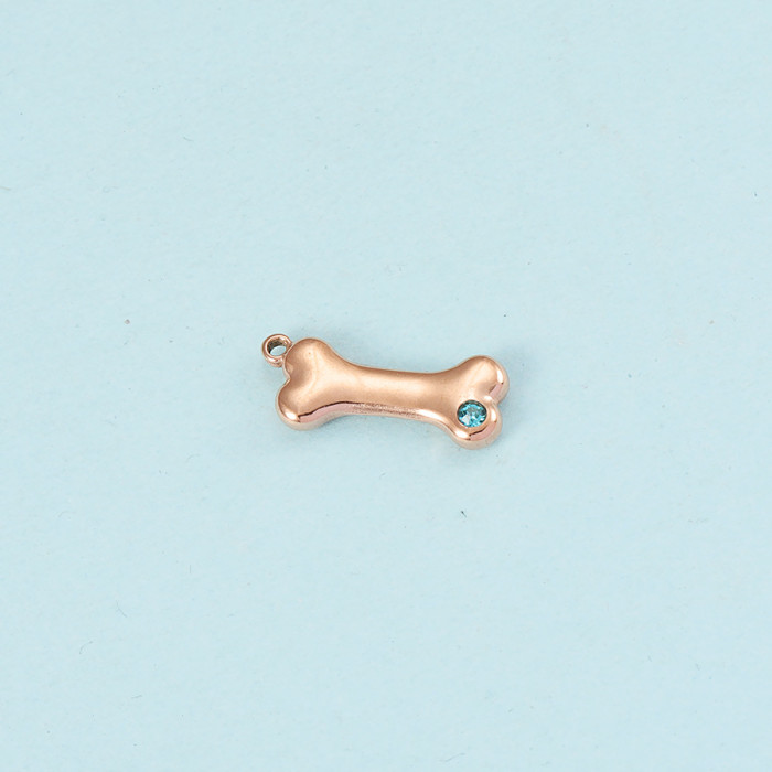 Stainless Steel Cute Crystal Bone Birthstone Birthday Stone Charms for DIY Bracelets Necklace