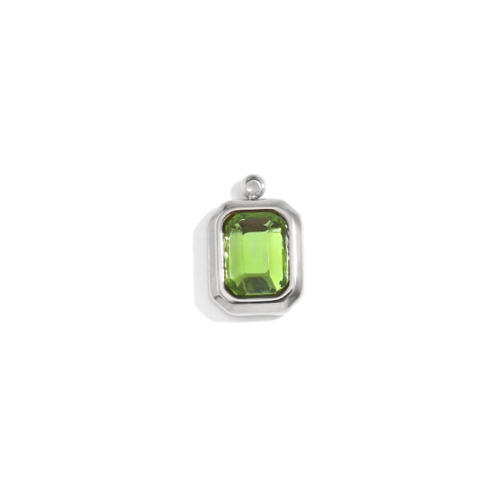Birthday Stone Key Love Cube Zirconia Charm Pendant for Earrings Necklaces Bracelet Jewelry Making Accessories Gifts