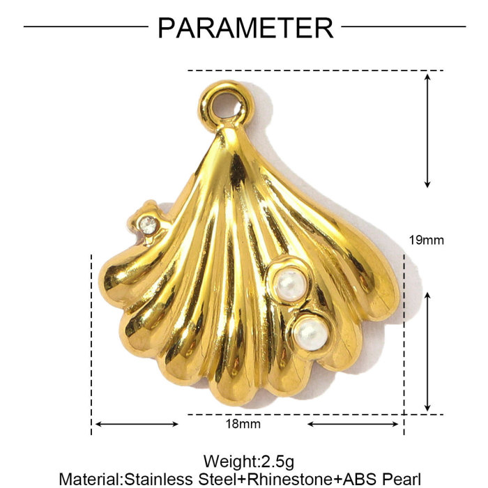 Stainless Steel Coconut Palm Pendants Shell Conch Charms for DIY Fashion Jewelry Making Necklace Earring Wholesale