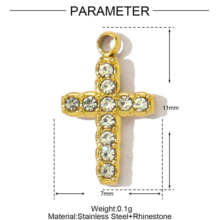 Stainless Steel Life Tree Rhinestone Diy Charm Women Horseshoe Cross Necklace Pendant Elephant Lock Jewelry Wholesale