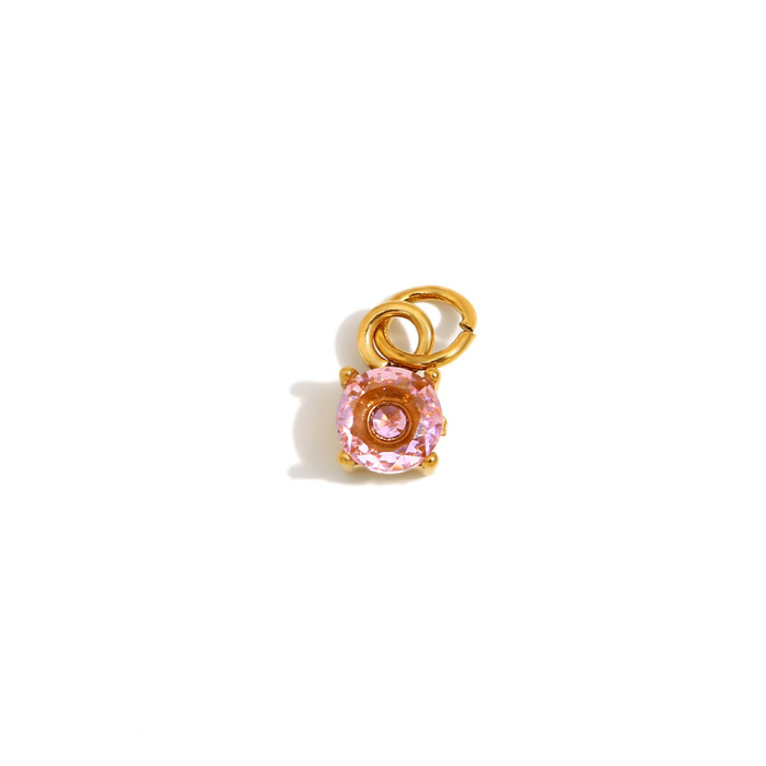 Classic Style Mini Cute Square Gemstone Pendant for Women Men DIY Handmade Necklace Earrings Jewelry Accessories