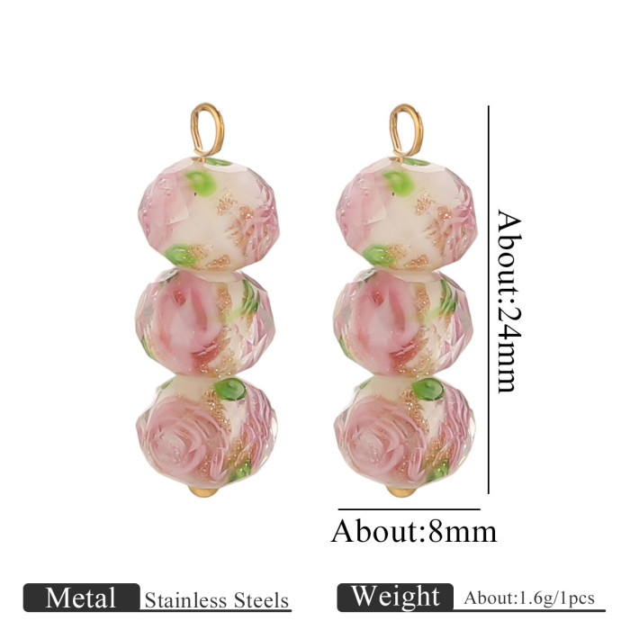 Colorful Irregular Natural Stone Smooth Pendant Gold Plated Crystal Charm Pendant for DIY Necklace Jewelry