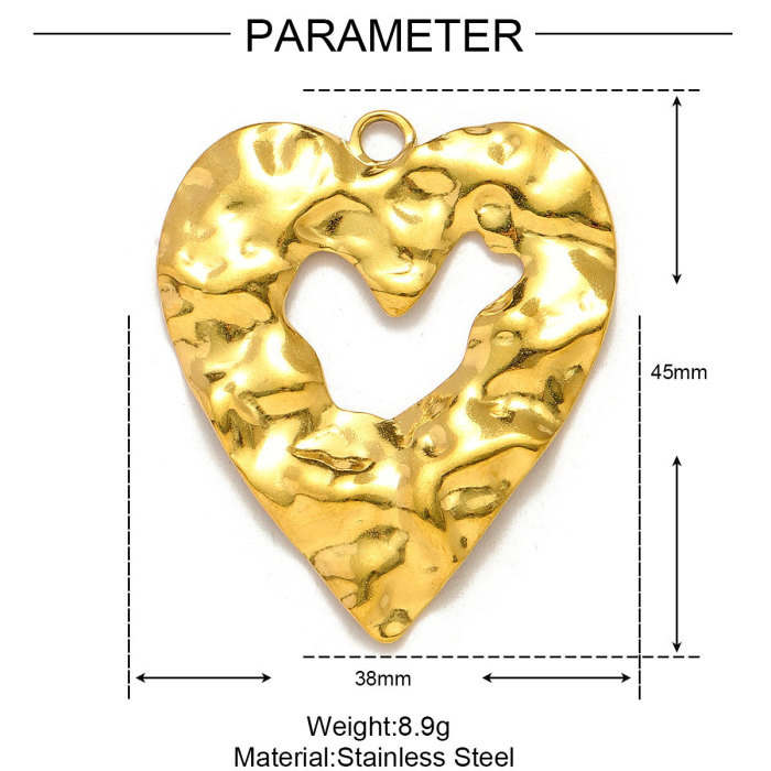 Love Heart Stainless Steel DIY Earrings Charms The Head of Indian Necklace Pendants Women's Sun Fishtail Jewelry