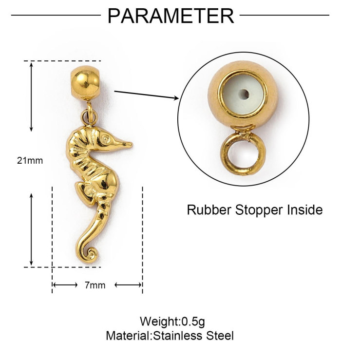 Flower Life Tree Heart Stainless Steel Diy Stopper Charms Plam Cross Seahorse Women Bracelet Necklace Pendant Jewelry