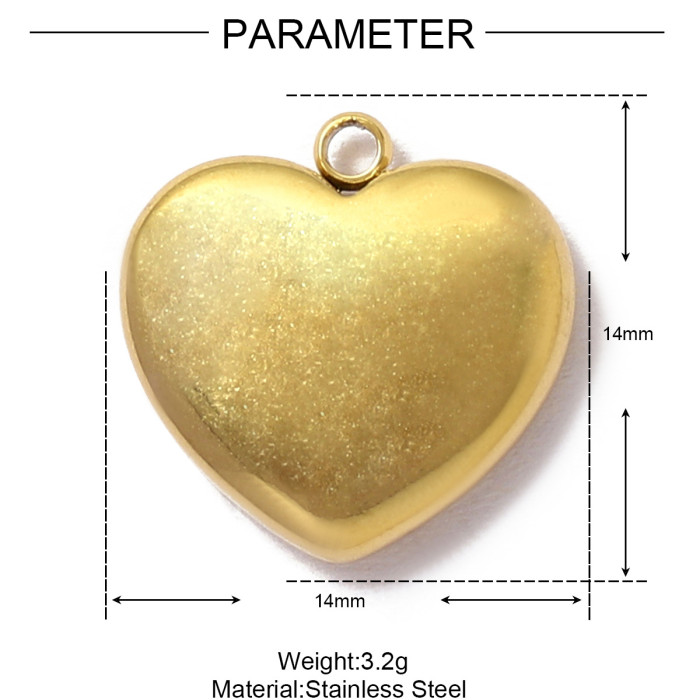 Cute Love Heart Stainless Steel DIY Earrings Charms Bow Knot Star Moon Necklace Pendants Women's Eye Cross Jewelry