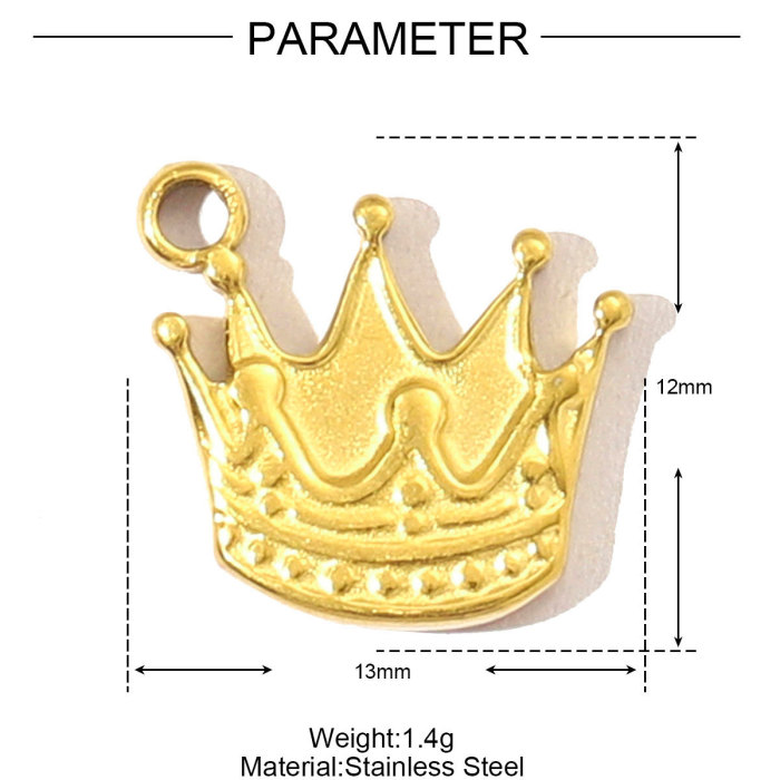 Fashion Stainless Steel Life Tree Flower Crown Necklace Pendants Women Star Sun Heart DIY Bracelet Charms House Jewelry