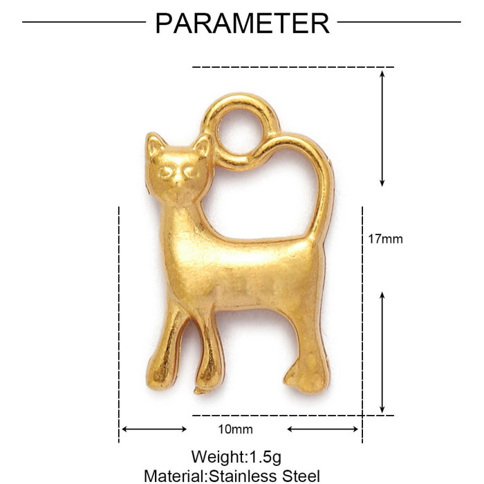 18K Real Gold Stainless Steel Whale Shell DIY Charms Seahorse Conch Necklace Pendants Women's Heart Star Jewelry