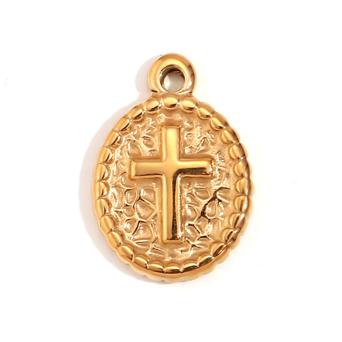 Cross Series Handmade Diy Stainless Steel Gold Jewelry Accessories, Classic Fashion Cross Pendant