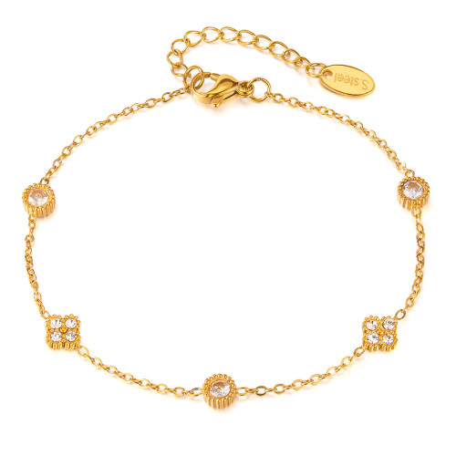 INS Korean New Titanium Steel Bracelet for Women Fashion Personality Temperament Versatile Stainless Steel Zircon