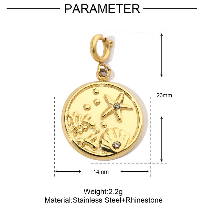 Evil Eye Star Stone Stainless Steel Diy Clip on Charms Women Shell Heart Flower Bracelet Necklace Lobster Pendant