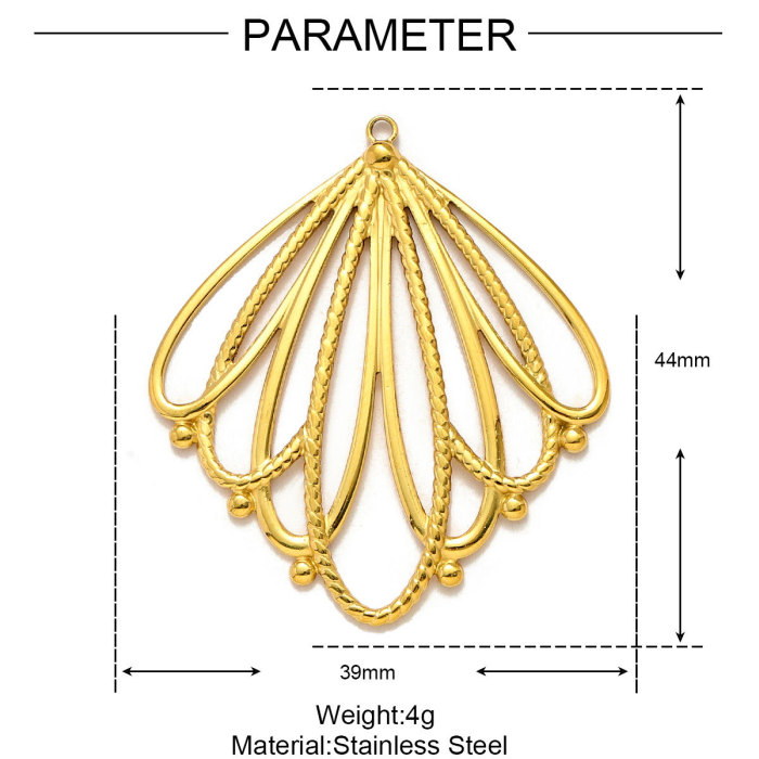 Love Heart Stainless Steel DIY Earrings Charms The Head of Indian Necklace Pendants Women's Sun Fishtail Jewelry