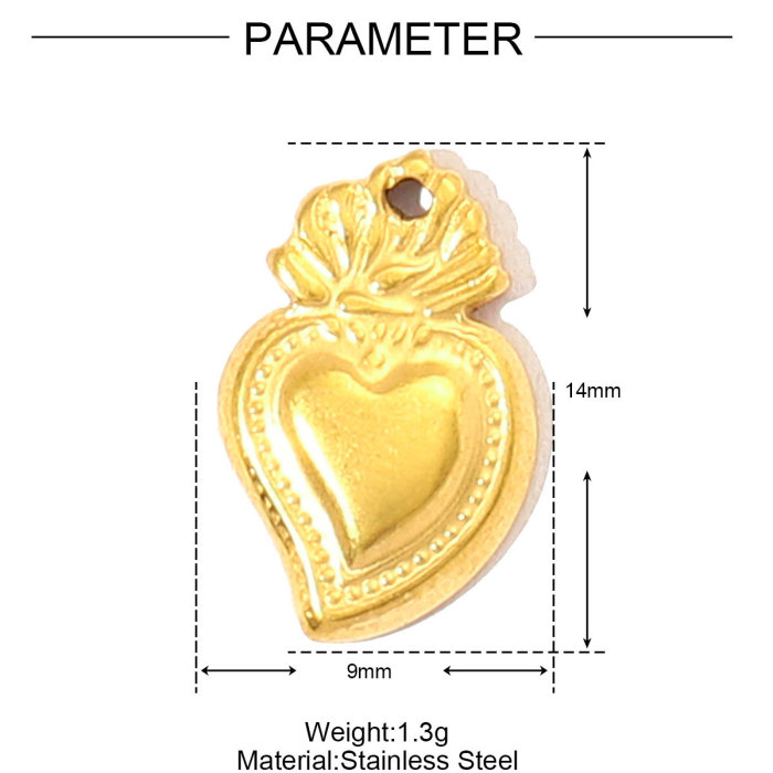 Fashion Stainless Steel Life Tree Flower Crown Necklace Pendants Women Star Sun Heart DIY Bracelet Charms House Jewelry