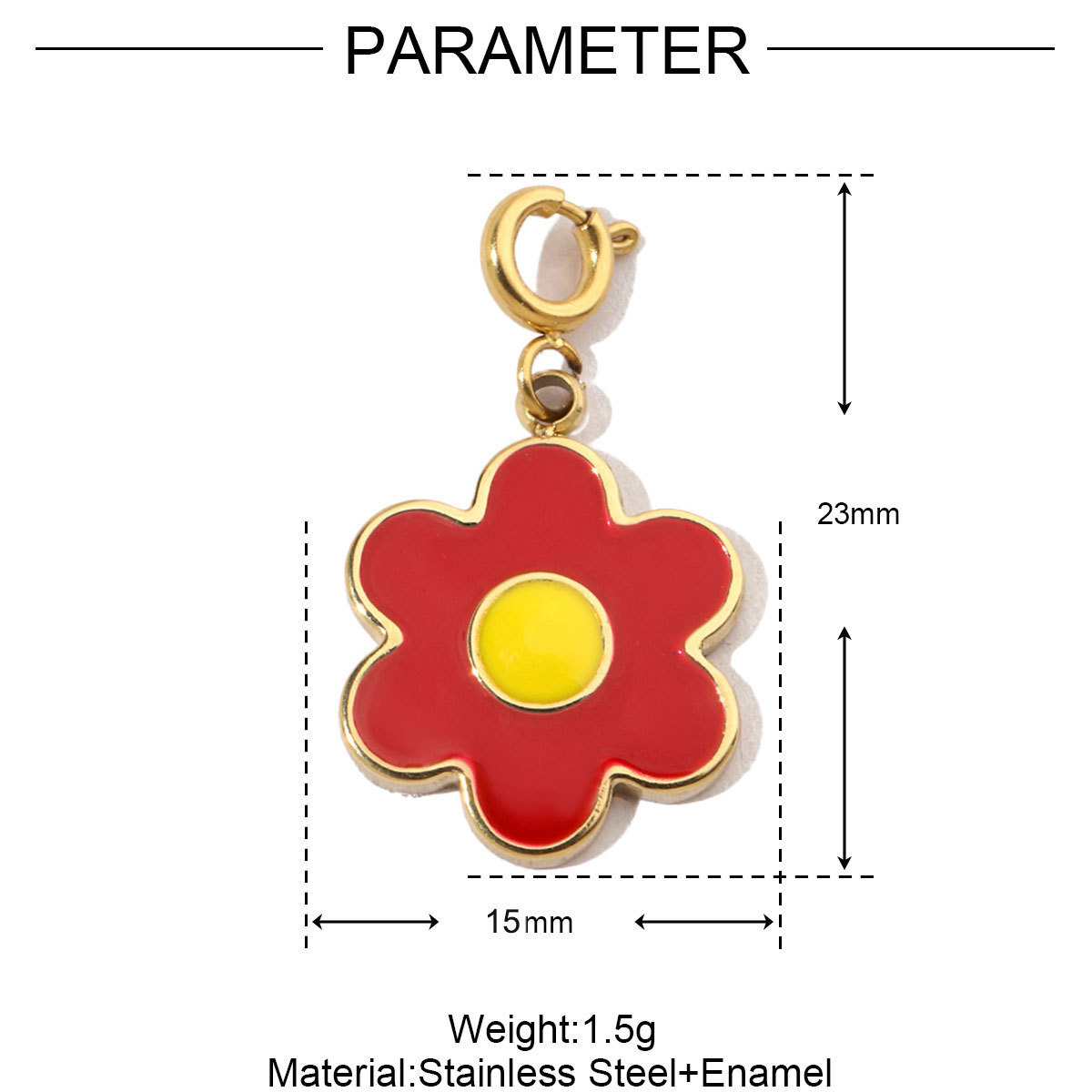 Stainless Steel Star Flower Moon with Snap Hook Charms Natural Ston Pendants for DIY Making Jewelry Accessory Wholesale