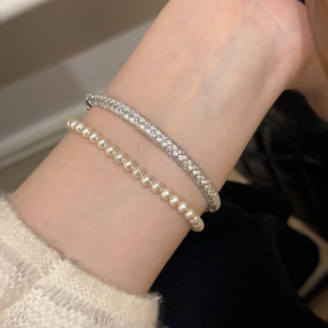 Italy~ vintage French brushed wheat ear woven bracelet women's niche design exquisite fashion high sense2