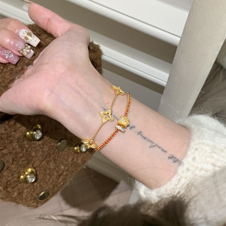 Old money wind ancient gold bracelet2