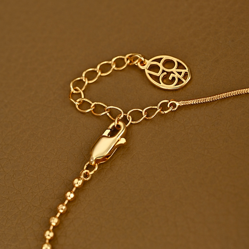 2025 New Style Real Gold Plated Micro-set Cubic Zirconia Elegant Collarbone Chain for Women, High-end Gourd Necklace, Versatile3