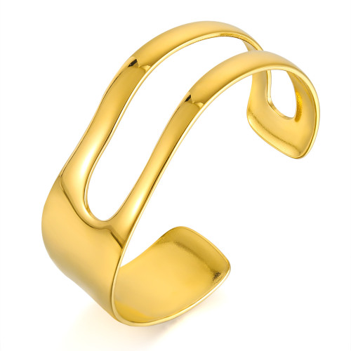 INS Style Retro Bracelet for Women Stainless Steel Personality Simple Versatile Hollow Open Titanium Steel Jewelry Wholesale